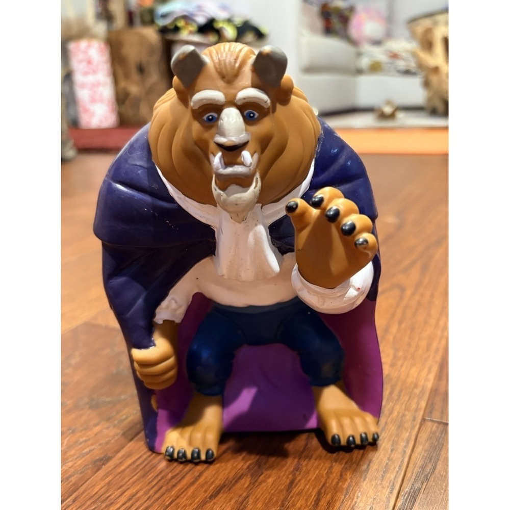 Disney Beauty And The Beast Vinyl Hand Puppet Pizza Hut Toy 1992 TG-02 Vintage